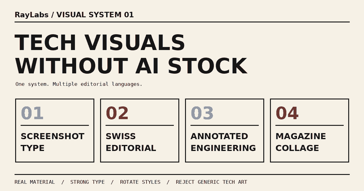 Diagram for How to Build a Technical Blog Visual System Without the AI Look